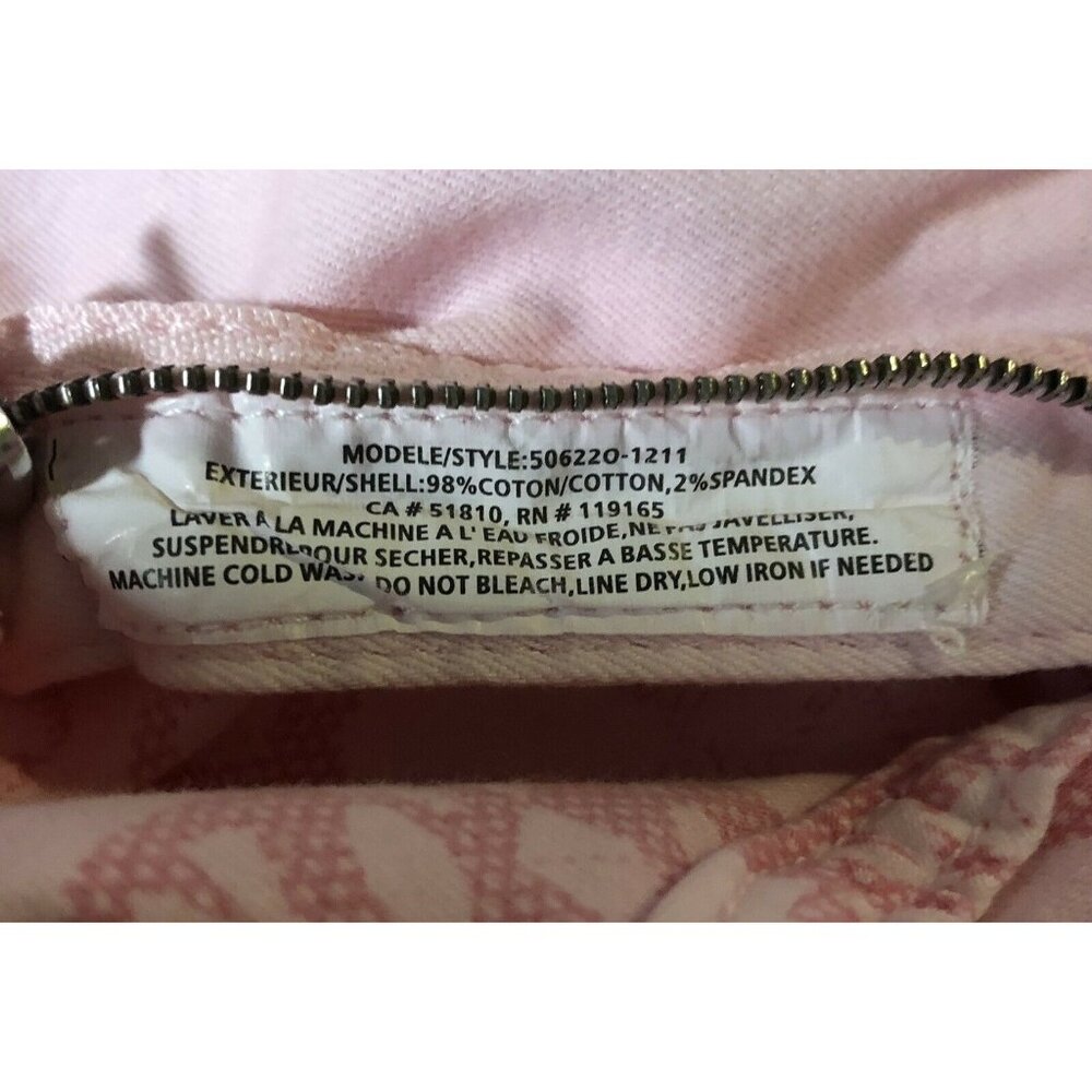Tribal Jeans Pink Reversible Pink Print Women’s Size 6 - Picture 7 of 7